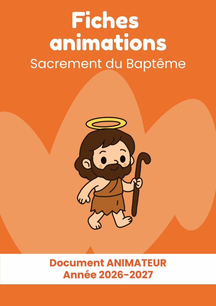 Couverture fiches d'animations pour le sacrement du baptême pour les ados