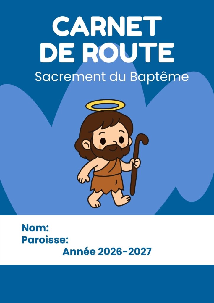 Couverture du carnet de route du sacrement du baptême