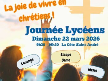 Flyer jounrée lycéens 2026 - La joie de vivre en chrétiens! {{brizy_dc_image_alt entityId=